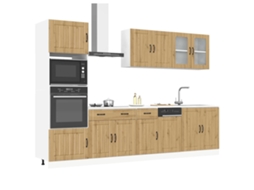 Vidaxl 7 Peças Armário De Cozinha Conjunto Kalmar Carvalho Artisiano