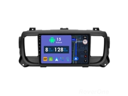 Auto Rádio Carro Bluetooth Autoradio 8GB RAM 128G ROM CarPlay Navegação GPS Ecrã Táctil RoverOne para Citroen Jumpy 3 para Peugeot Expert 3 2016-2021
