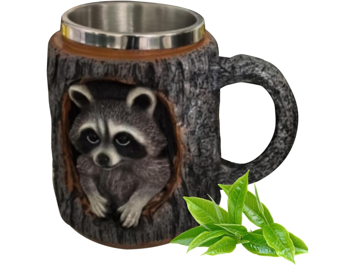 Caneca 3d 325ml Caneca De Café Com Buraco De Árvore E Animal | Caneca De Café Reutilizável Para Be Gokoco