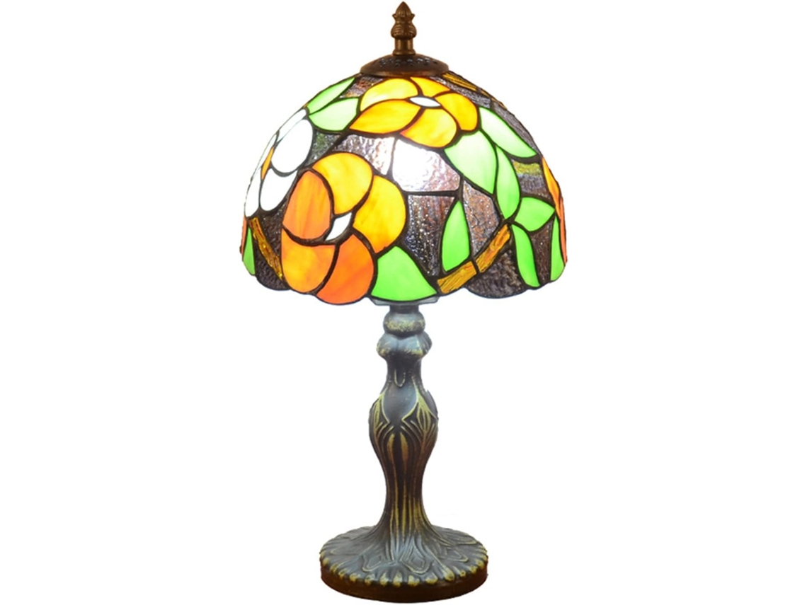 Abajur De Mesa Tiffany, Abajur De Mesa Vidro Colorido À Mão Com Cúpula 20cm, Decoração Para Quarto, Abajur De Leitura