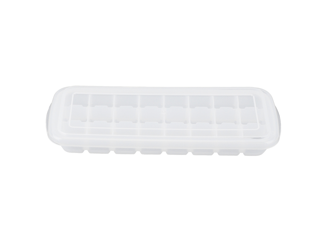 Nova Line bandeja de Gelo Silicone com Tampa Pp 24 Cubos Pequenos 3x3cm para Cozinha Branco