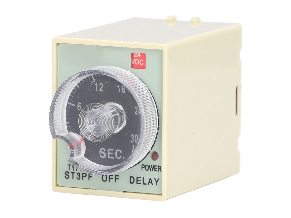 Relé De Tiempo St3pf Retardo De Apagado 30s Entrada 24v Salida Para Control Automático