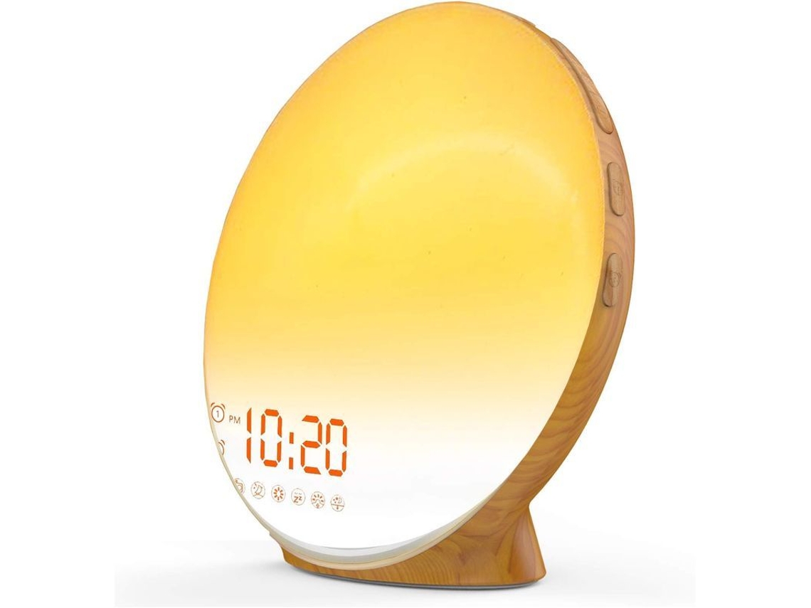 2026 reloj Despertador Led Con Simulación Amanecer, Radio Fm, 7 Colores Y Sonidos Naturales, Regalo Ideal
