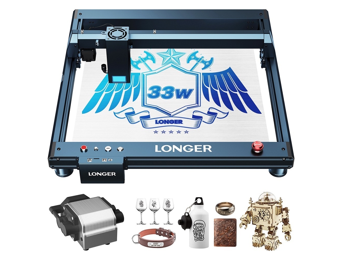 Laser Gravador Cortador Mais Longo Laser B1 30W 6-Core Cabeça de Laser 450X440Mm Área de Gravação LONGER