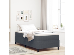 Sommier De Solteiro Cinza Corduroy Lovely Home Madeira Tecido Cinzento (90x190cm)