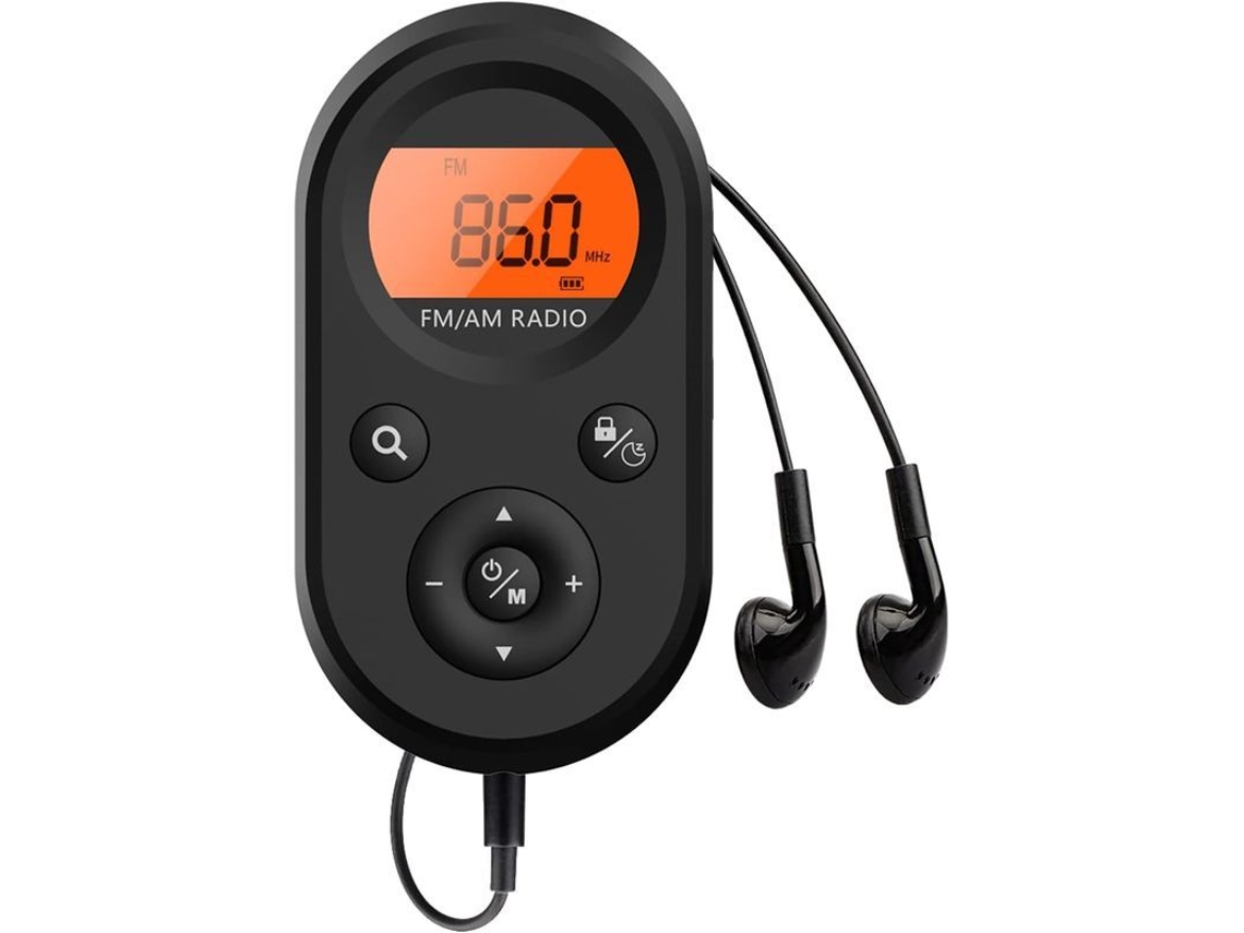 2026 rádio Am Fm Portátil Rechargeável, Fones de Ouvido Estéreo, Ideal para Esportes, Corrida e Caminhada