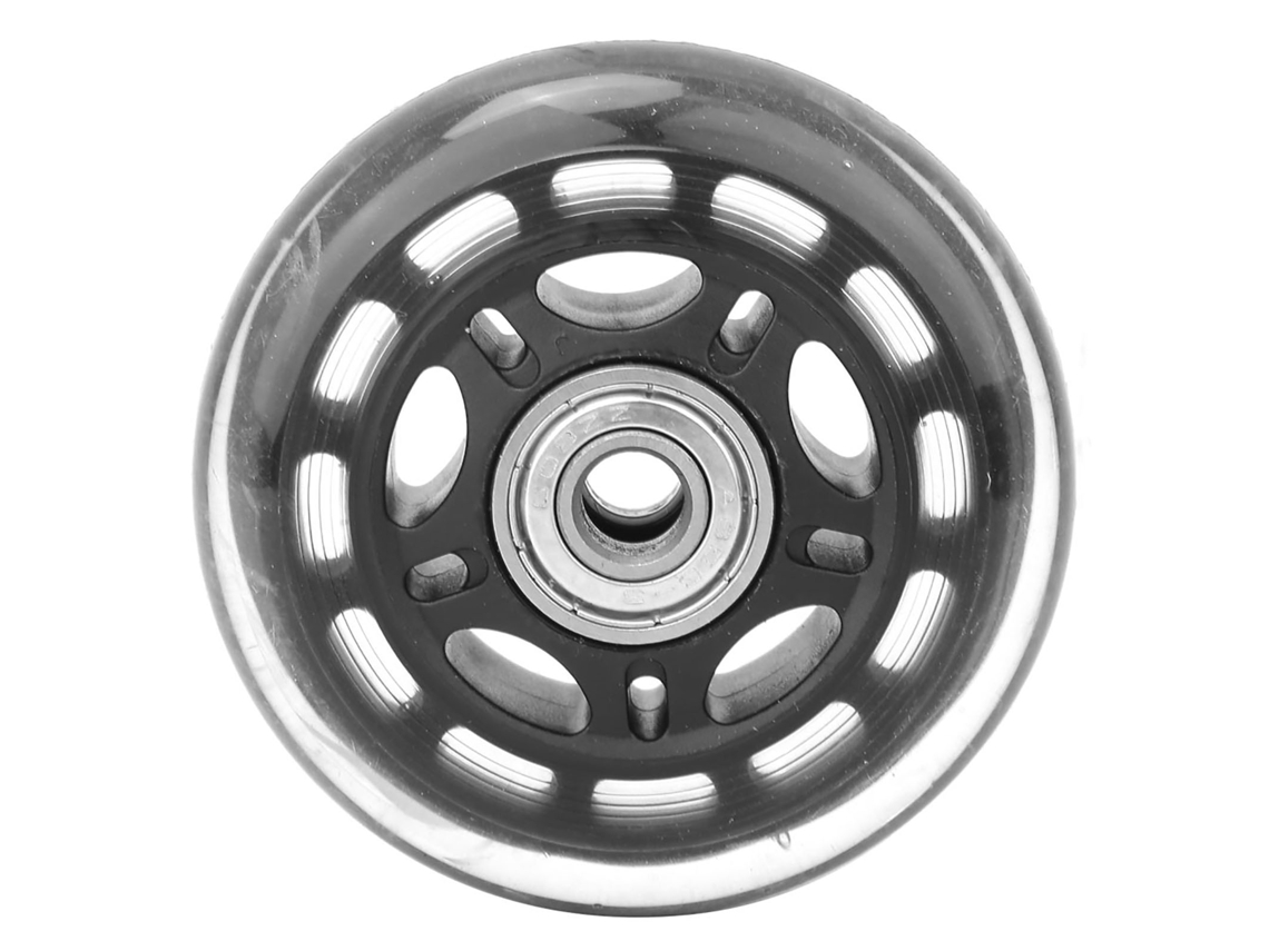 Roda Caster 3in Transparente Silenciosa Pu Com Rolamento 608zz Para Mala Carrinho Patins Acessórios
