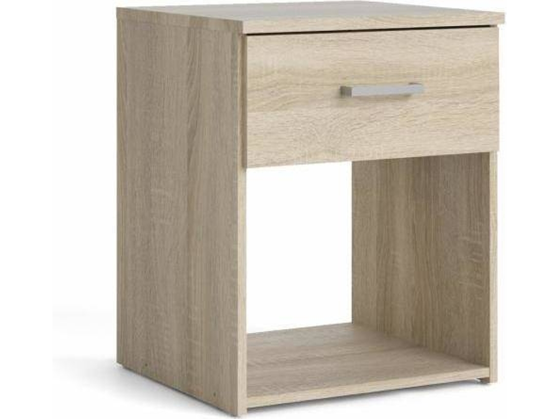 Mesa de Cabeceira 1 Gaveta Lisboa (Cor Carvalho - 37.6x35.95x47.5 cm)