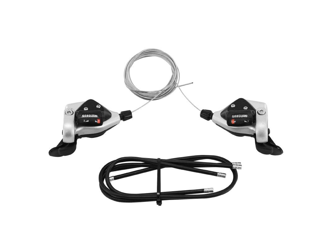 Par de alavancas de bicicleta P2R Indexe Rapid Push-pull 7 V