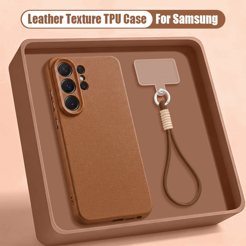 (marrom) Capa Para Celular Com Cordão Para Galaxy S21 Fe 5g, Tpu Macio