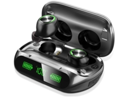 Fones Sem Fio Chronus 150h, Bluetooth IP8 à Prova d'Água com Microfone, Cancelamento de Ruído Preto JIAPEI
