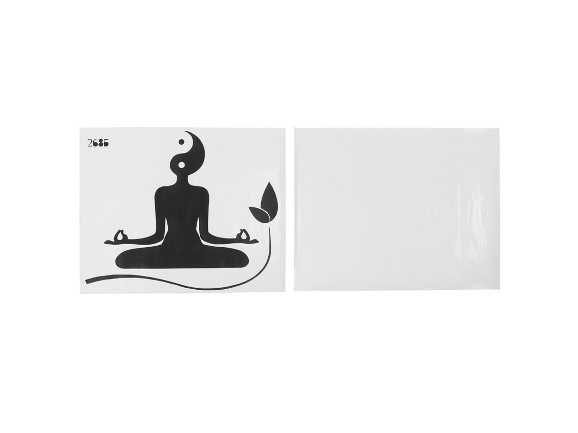 Adesivos de Parede Removíveis com Temas de Ioga, Meditação e Tai Chi para Quarto e Sala de Estar CHABERLU