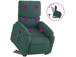 Stand Up Massage Recliner Chair, Stand Up Massage Recliner Chairs Vidaxl Verde Tecido