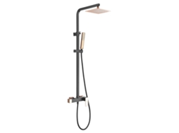 Coluna de Duche Extensível Monocomando em Preto Mate e Ouro Rosa Brilhante MICE COLLECTION