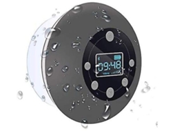 Alto Falante Rádio Chuveiro Bluetooth 5.0 Ipx7 Lcd Relógio Sd Card Iphone/samsung Preto Yizhood