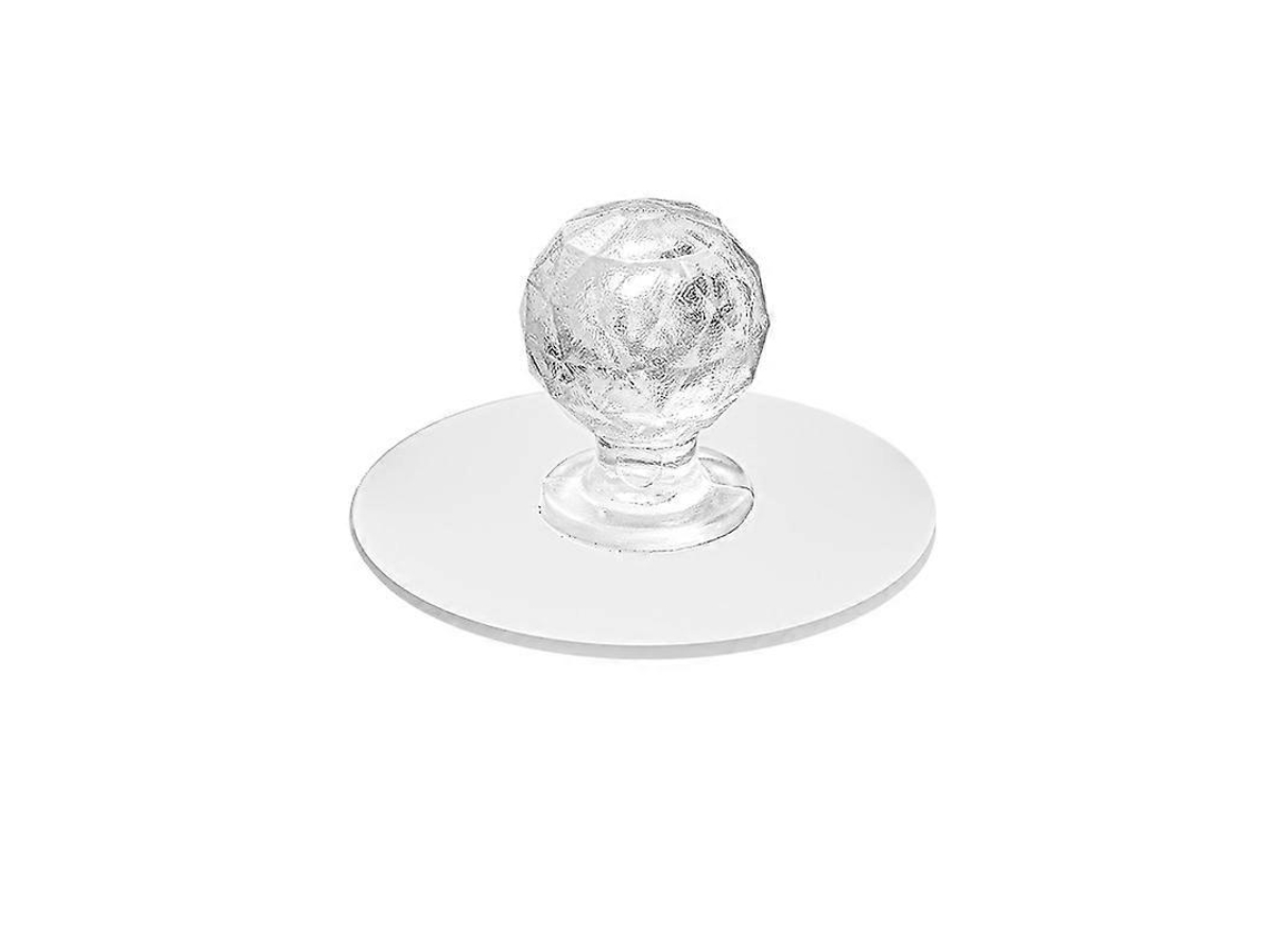 Manejos de cristal, redondos, para cajones, puertas invisibles, material PET, 4x4x2.5cm | S/MARCA
