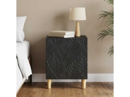 Vidaxl Mesa-de-cabeceira Preto 43 X 34,5 X 50 Cm Derivados De Madeira