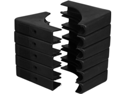 Conjunto De 12 Protetores Pés Mesa Triangulares Pretos, 20x40mm,