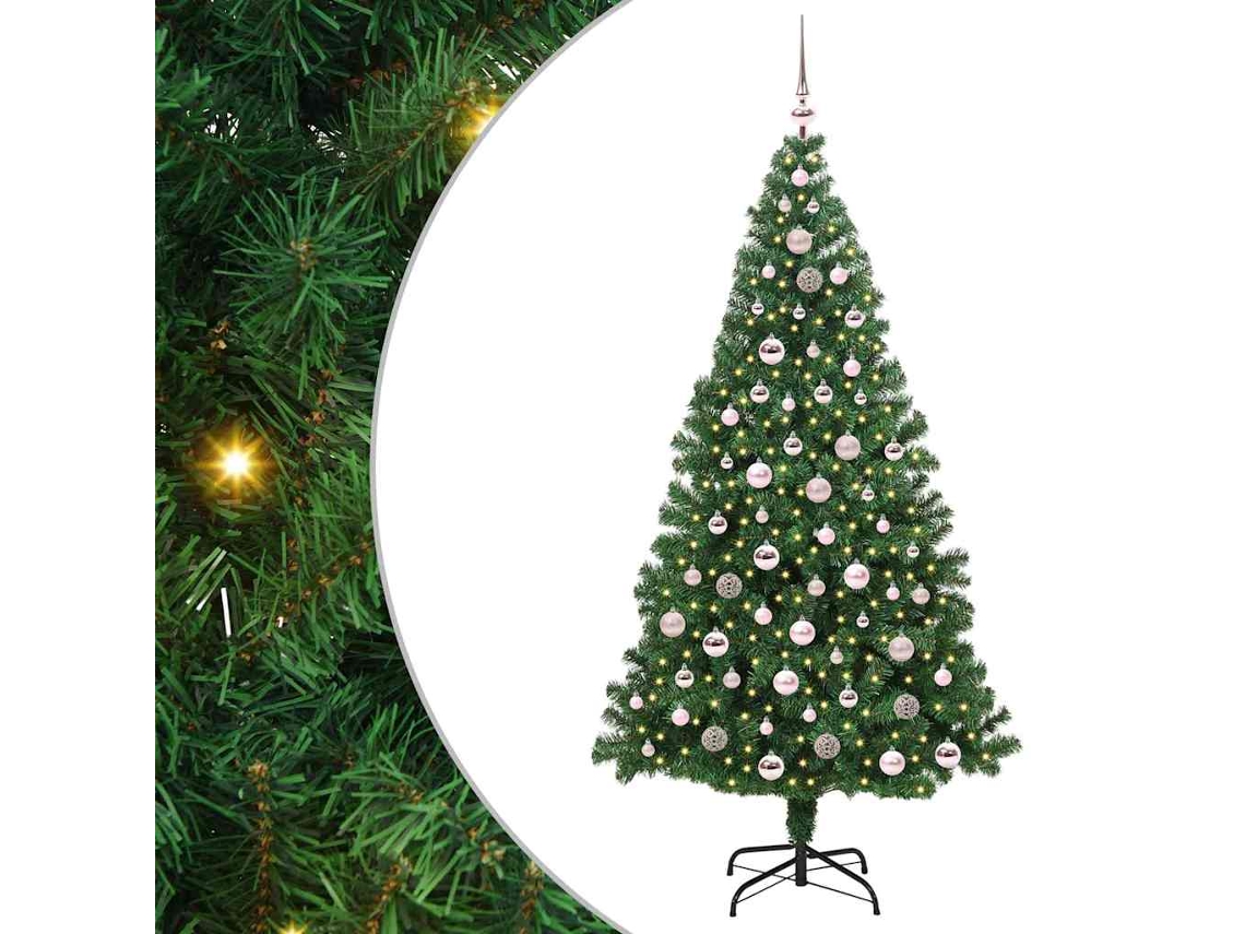 Conjunto 1 Luzes De Cordão Decorativas Vidaxl Verde Pvc (210 Cm)