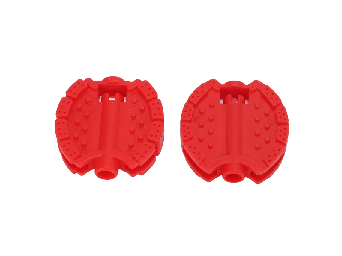 Conjunto de 2 Pedais de Bicicleta Infantis em Plástico para Triciclo, Acessórios para Pedal Dianteiro de Bicicleta, Vermelhos | S/BRAND