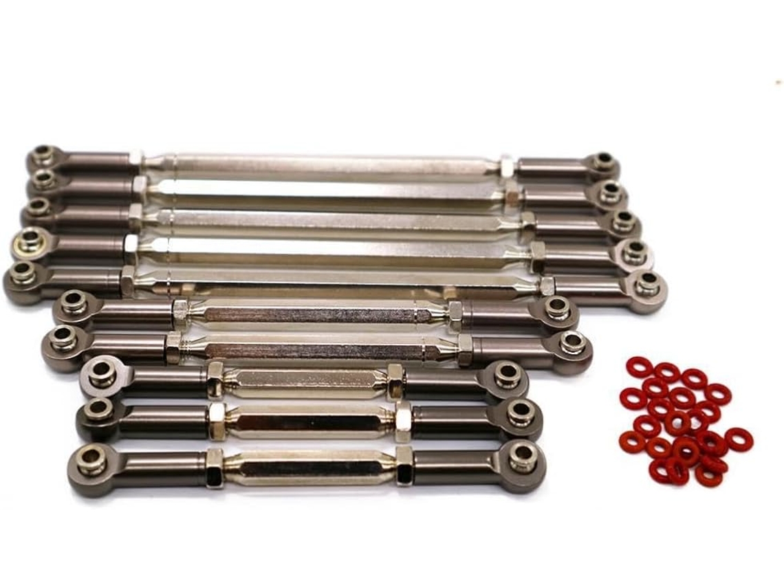 Conjunto De Hastes Direção Em Liga Alumínio Na Escala 1 10 Para Trax 4-crawler, 10 Peças, Acessórios Para Carros Rc