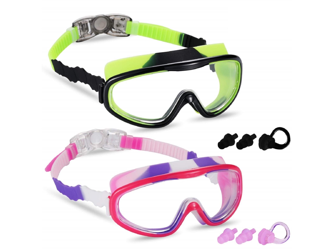 Óculos de Natação de Verão, Coloridos, Antiembaçante, Sem Lentes, Armação Ampla AQUAFORGE