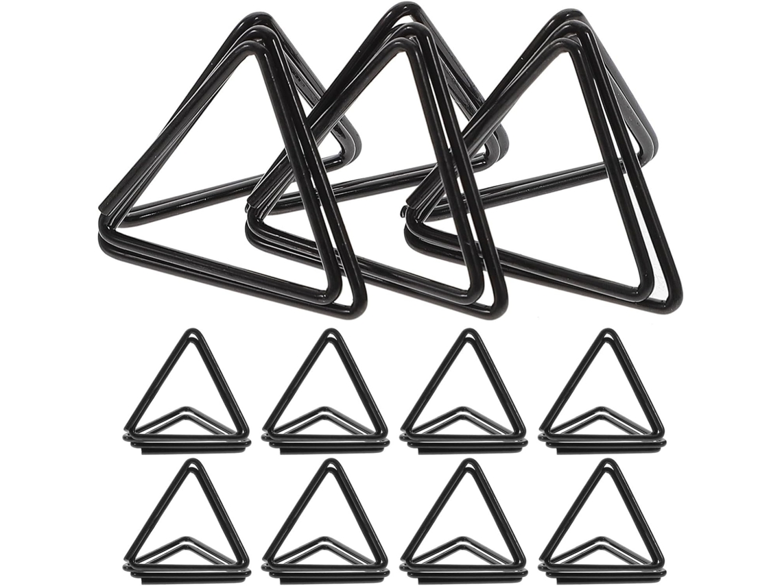 Clips de papel triangulares grandes Osaladi em liga de alumínio, 30 unidades, ideais para anotações e marcação de números.