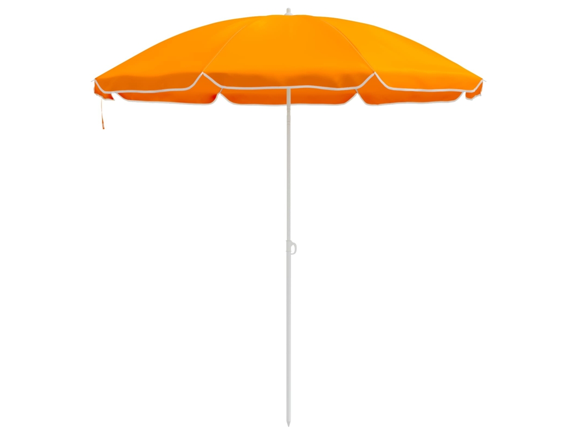 Conjunto 1 Guarda-sol De Jardim Vidaxl Laranja Poliéster (240 Cm)