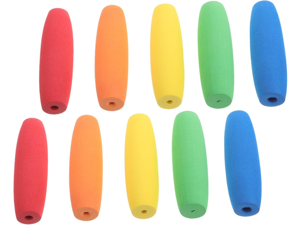 Conjunto De 10 Peças De Cabos Ergonômicos Multicoloridos Para Agulhas De Crochê.