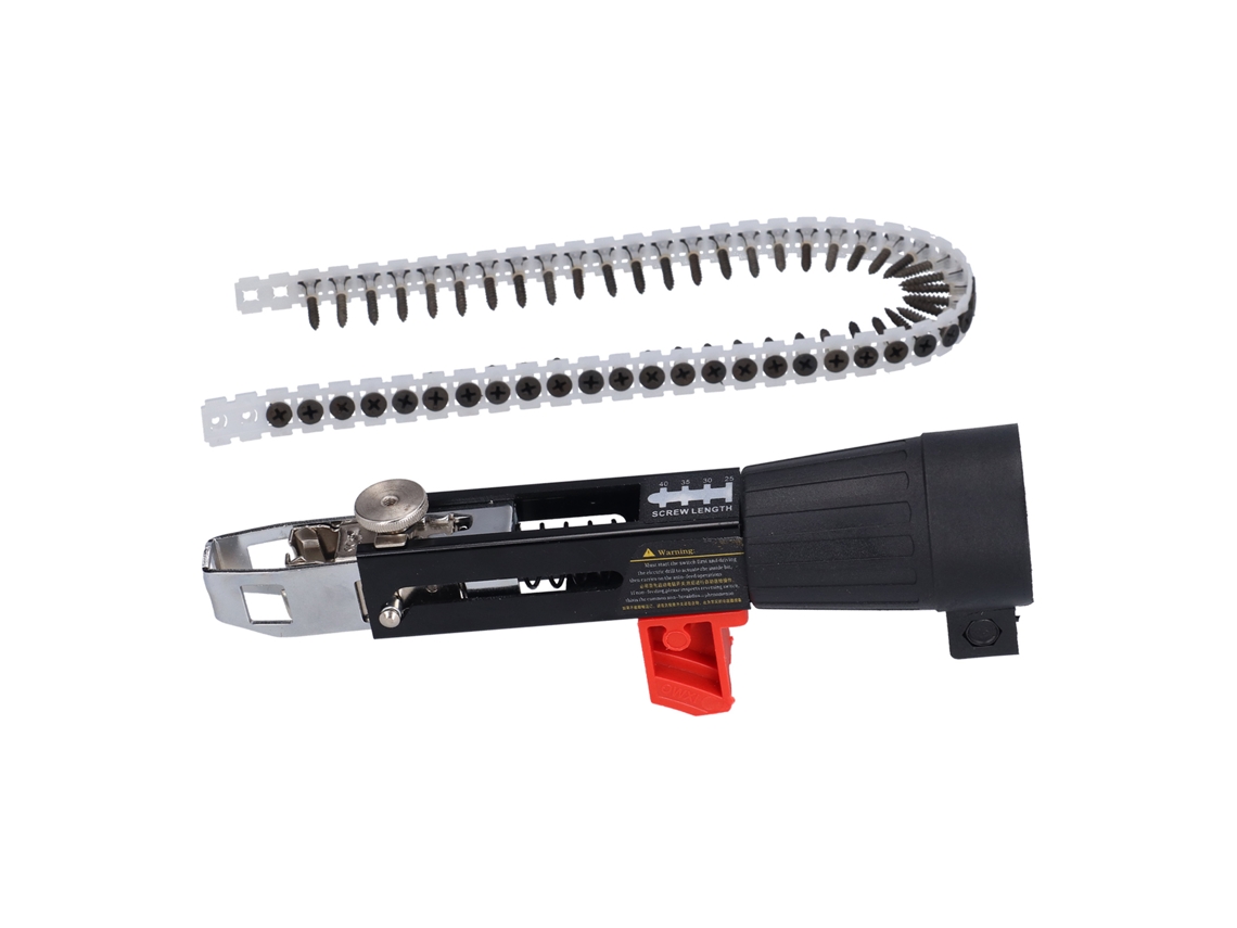 Adaptador De Pistola De Clavos Automática Para Taladro Eléctrico Ajustável Com 50 Clavos De Cadeia
