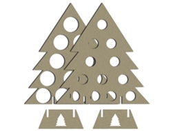 Adega De Natal Criativa Em Formato De Árvore Com Calendário Do Advento Para Decoração Natalina (vermelha)-aquaforge