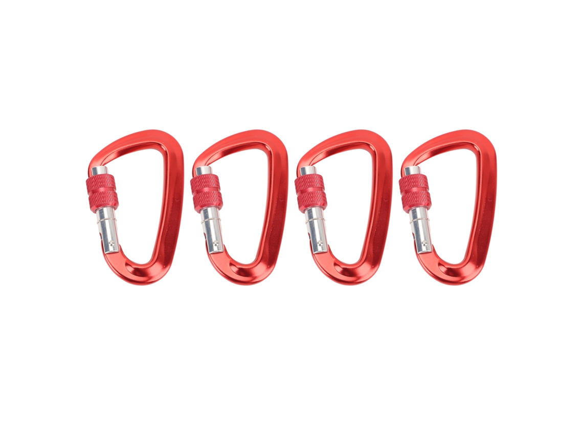 Fivela D de Montanha Segurança 4pcs Vermelha