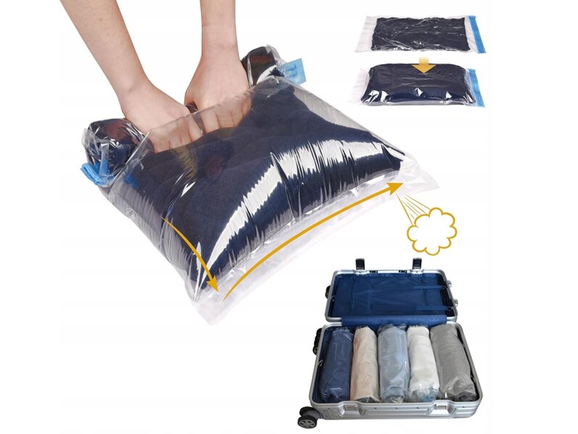 Conjunto De Sacos De Vácuo Para Roupas Hitztv, Dobráveis, Ideais Para Viagens E Para Casavayotoy