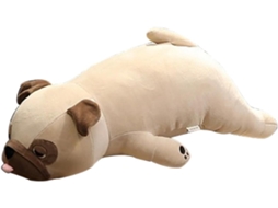 Almofada De Pelúcia Em Formato Cachorro Pug Happi, Feita Algodão