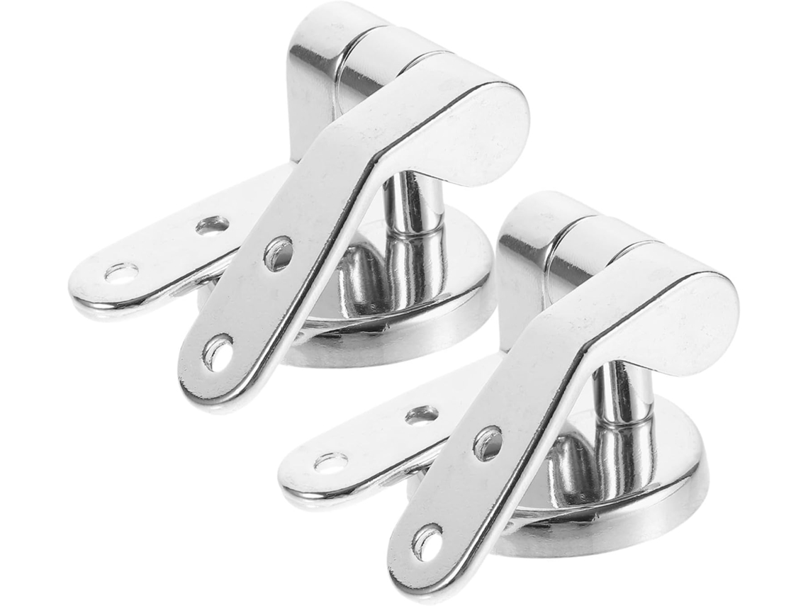 Kit De Fixação De Dobradiça Ajustável Para Assento De Vaso Sanitário Em Aço Inoxidável E Abs (1 Conjunto)