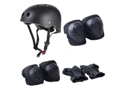 Kit Proteção De Crianças Capacete 7 Em 1 ,tamanho:m Preto
