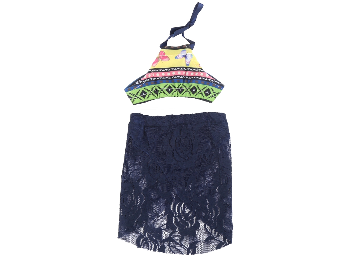 Primerox traje de Banho com Saia de Renda para Boneca de 18 Polegadas Roupa Elegante Presente Infantil