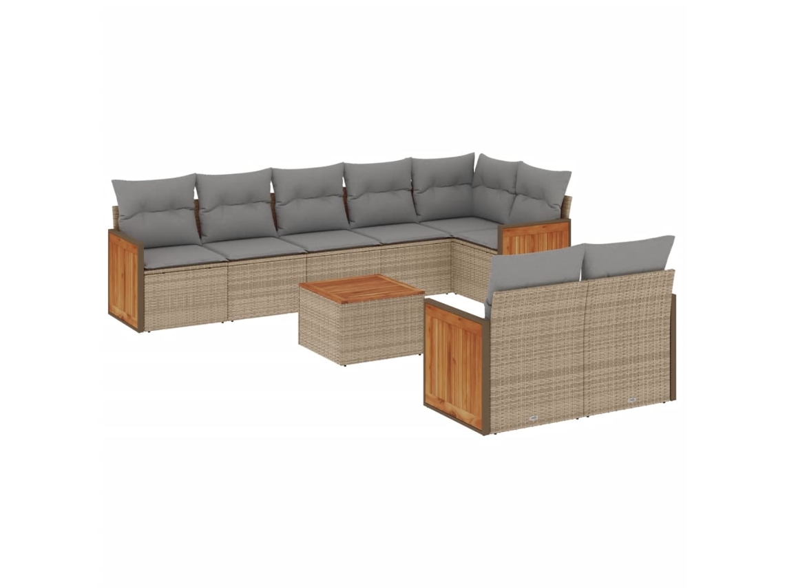 Garden Sofa Set, Garden Sofa Sets Vidaxl Bege Rattan / Vime (n/a)