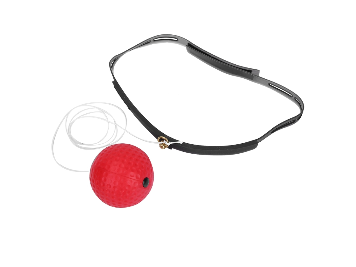 Business bola de Boxeadora para Treinamento de Reflexos e Coordenação com Bandana Anti suor Vermelha | S/MARCA
