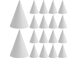 50 Chapéus De Papel Branco Em Formato De Cone Para Festas