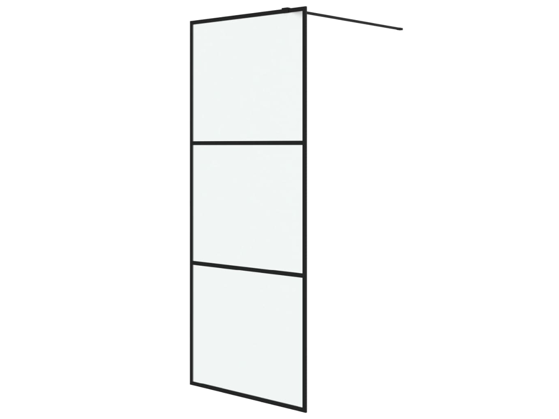Shower Wall, Shower Walls Vidaxl Preto Vidro (80 X 195 Cm)