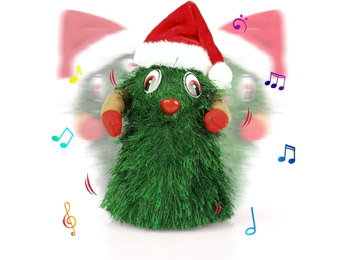 Árvore De Natal Giratória E Cantante De 16 Cm, A Pilha, Brinquedo Musical Elétrico Para Presente.-aquaforge