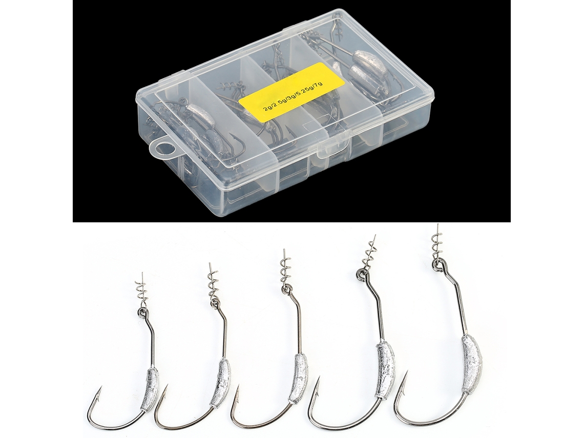 Anzóis de Pesca com Peso 26pcs Barbed Sharp