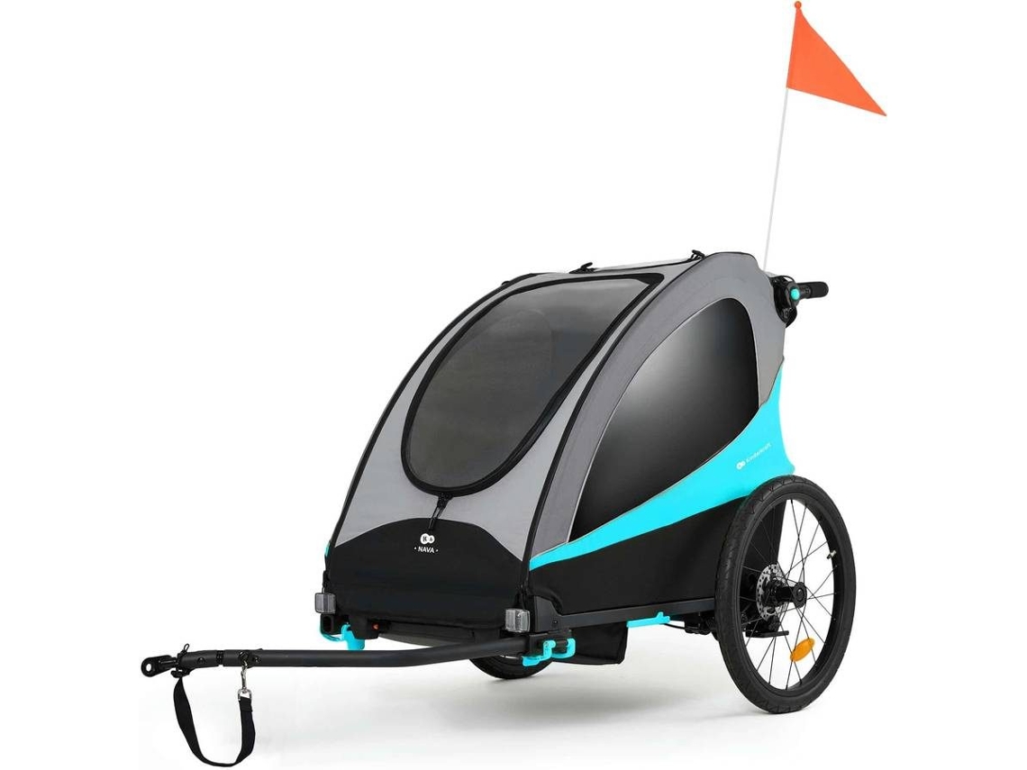 Reboque Para Bicicleta/carrinho De Bebé Kinderkraft Nava (3 Em 1 - Azul)