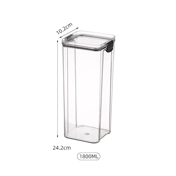 Recipiente Hermético, Em Plástico, 1800 Ml, Para Frutas, Lanches, Para Organização Doméstica Na Cozinha E Bancada