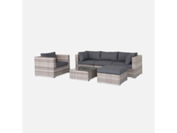 Móveis de Jardim SWEEEK Caligari (Cinzento -234X82X67Cm - 5 Lugares)