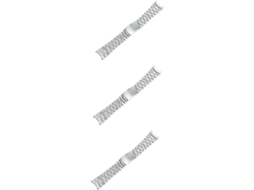 Pulseira De Substituição Para Relógio Inteligente De Aço Inoxidável Prateado De 24 Mm Olysi Shop (pacote Com 3)