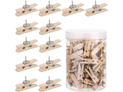 Conjunto de 100 Pinos de Cortiça para Quadros de Avisos, Cor Madeira, Zqkla BRILVIBERA