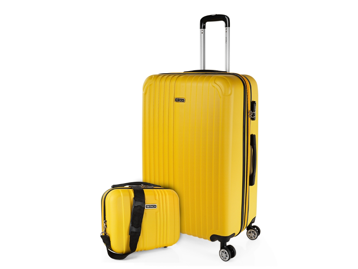 Mala Abs Grande ITACA Sevron Amarelo 49X76X30 Cm 104L
