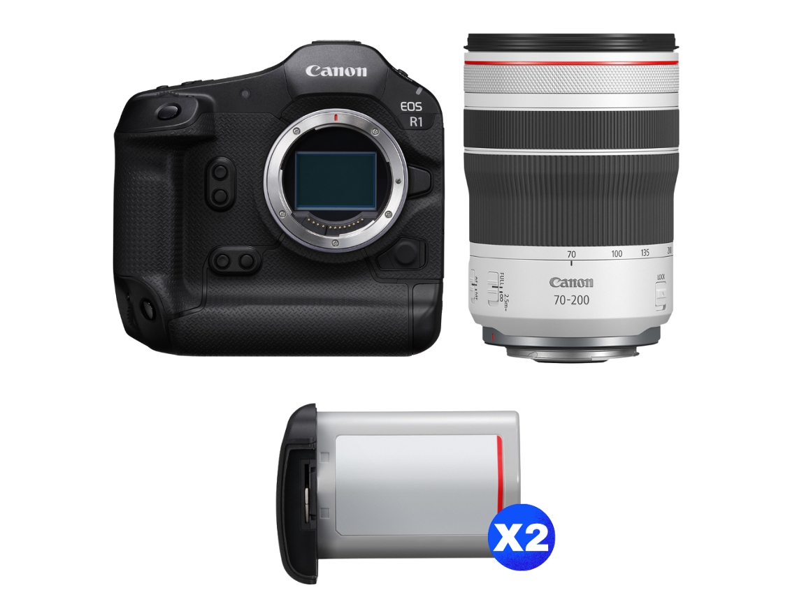 Eos R1 + Rf 70 200mm F/4 L Is Usm + 2 Canon Lp e19 + Ebook “20 Dicas para Fotos Que Impressionam” CANON